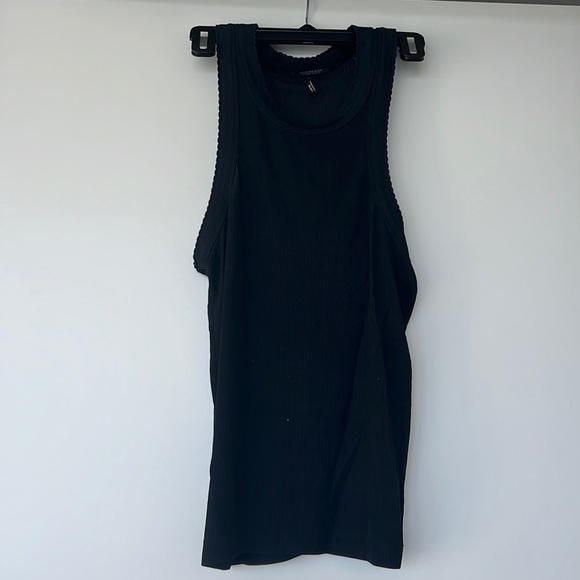 Scotch & Soda Black Jersey Rib Tank, Size M - Picture 1 of 2